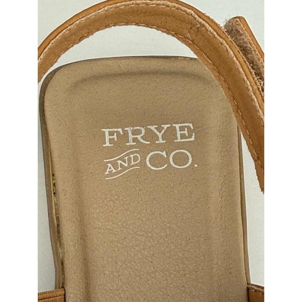 NIB Frye & Co CASSIA Tan Strappy Sandals Women's 8.5M Adjustable 1" Heel - Picture 9 of 16
